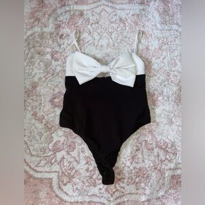 ZARA Bodysuit, Black and white, size:medium